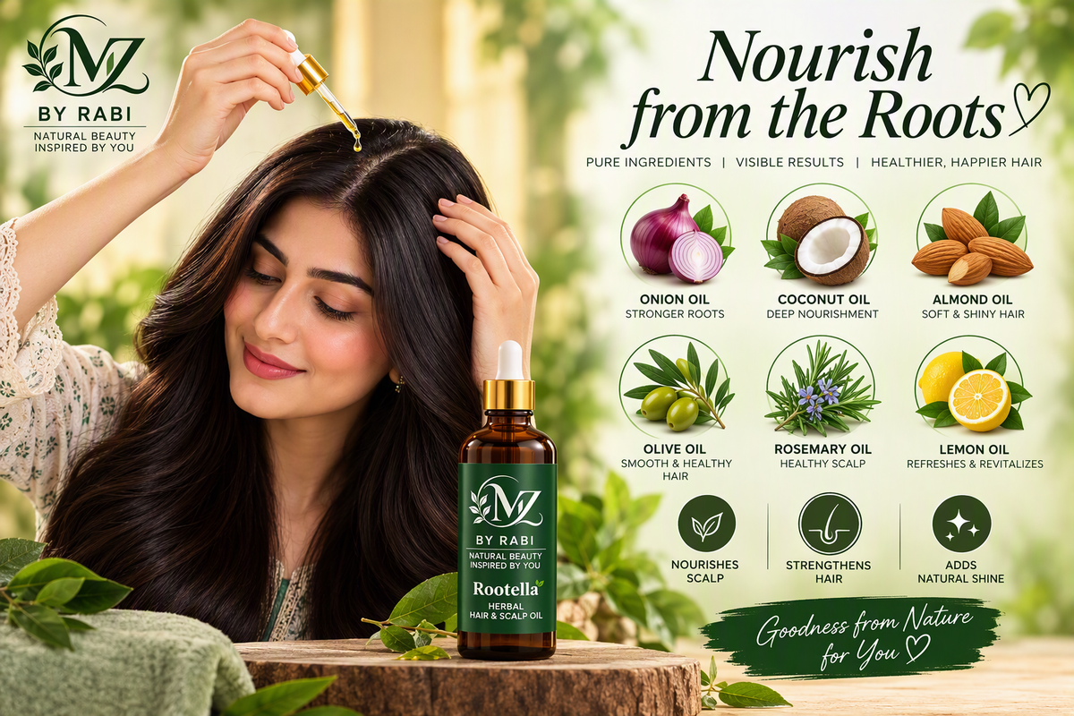 Rootella Herbal Hair Oil | MZ by Rabi